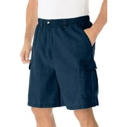 KINGSIZE Men's Big & Tall Knockarounds 8" Full-Elastic Cargo Shorts