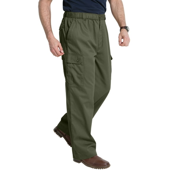 KingSize Men's Big & Tall Knockarounds Full-Elastic Waist Cargo Pants