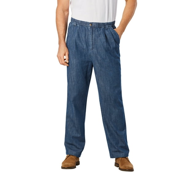 KingSize Men's Big & Tall Knockarounds Full-Elastic Waist Pleated Pants