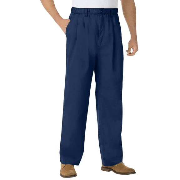 KingSize Men's Big & Tall Knockarounds Full-Elastic Waist Pleated Pants