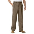thumbnail image 1 of KingSize Men's Big & Tall Knockarounds Full-Elastic Waist Pleated Pants, 1 of 6