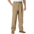 thumbnail image 1 of KingSize Men's Big & Tall Knockarounds Full-Elastic Waist Pleated Pants, 1 of 6
