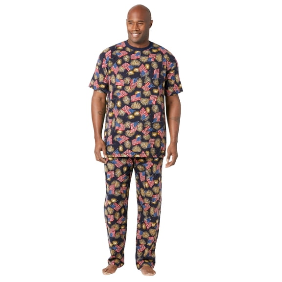 KingSize Men's Big & Tall Lightweight Cotton Novelty PJ Set