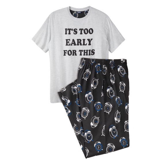 KingSize Men's Big & Tall Lightweight Cotton Novelty PJ Set