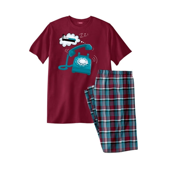 KingSize Men's Big & Tall Lightweight Cotton Novelty PJ Set