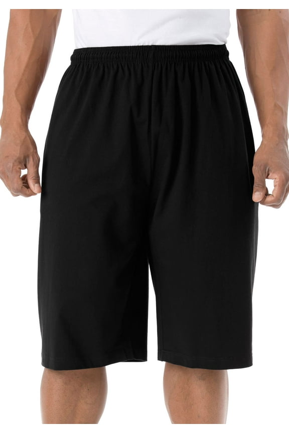 Men's Big & Tall Lightweight Longer Length Jersey Shorts