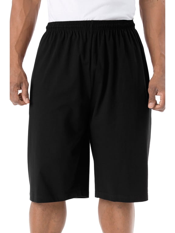 Men's Big & Tall Lightweight Longer Length Jersey Shorts