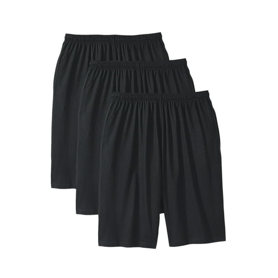 KingSize Men's Big & Tall Lightweight Longer Length Jersey Shorts 3-Pack