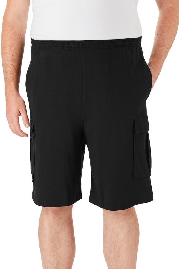 Men's Big & Tall Lightweight Jersey Cargo Shorts, 3-Pack