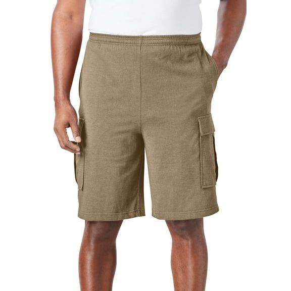 KingSize Men's Big & Tall Lightweight Jersey Cargo Shorts