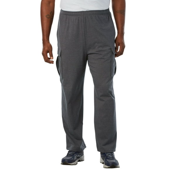 KingSize Men's Big & Tall Lightweight Jersey Cargo Sweatpants