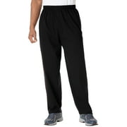 KingSize Men's Big & Tall Lightweight Jersey Open Bottom Sweatpants - 3XL, Black