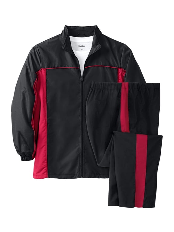 Men's Big & Tall Long Sleeve Colorblock Tracksuit