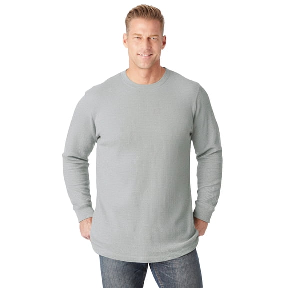 KingSize Men's Big & Tall Long Sleeve Ribbed Crewneck