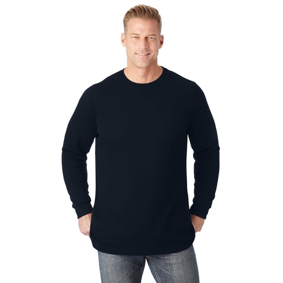 KingSize Men's Big & Tall Long Sleeve Ribbed Crewneck