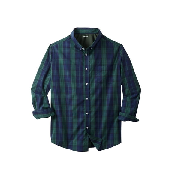 KingSize Men's Big & Tall Long Sleeve Wrinkle-Free Plaid Shirt