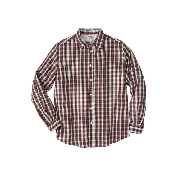 KingSize Men's Big & Tall Long Sleeve Wrinkle-Free Plaid Shirt
