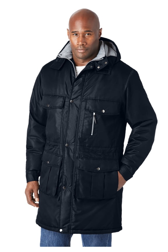 Men's Big & Tall Longer-Length Boulder Creek by KingSize Fleece-Lined Parka
