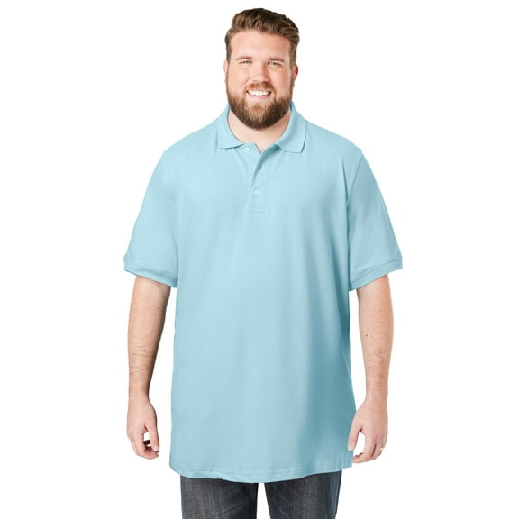 KingSize Men's Big & Tall Longer-Length Shrink-Less Cotton Polo Shirt