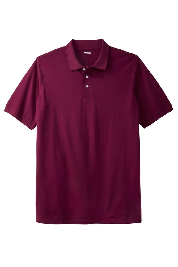 Men's Big & Tall Longer-Length Shrink-Less Cotton Polo Shirt