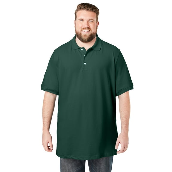 KingSize Men's Big & Tall Longer-Length Shrink-Less Cotton Polo Shirt