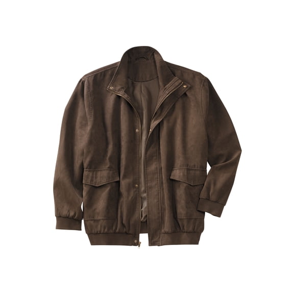 KingSize Men's Big & Tall Microsuede Bomber Jacket