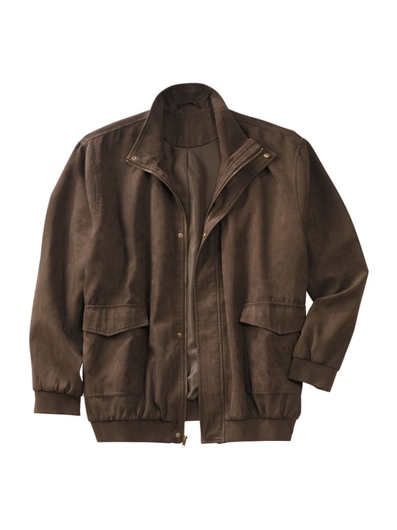 Men's Big & Tall Microsuede Bomber Jacket