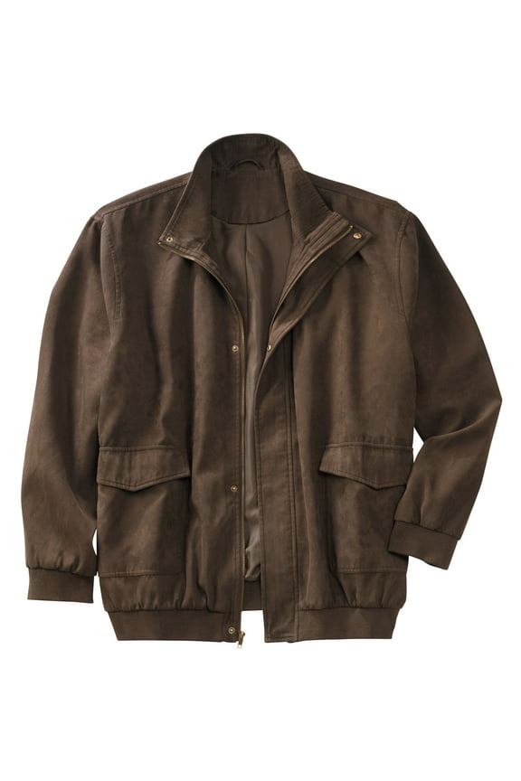 Men's Big & Tall Microsuede Bomber Jacket