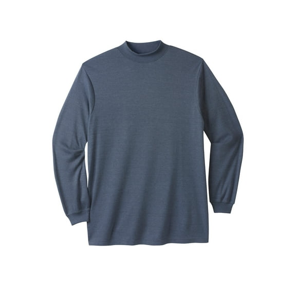 KingSize Men's Big & Tall Mock Turtleneck Long-Sleeve Cotton Tee