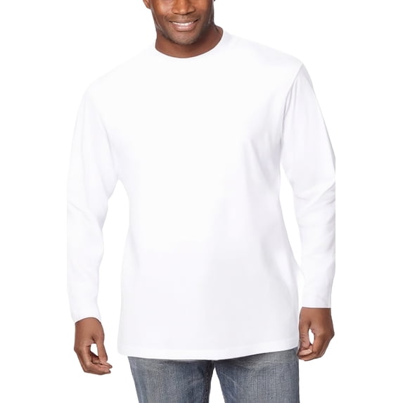 KingSize Men's Big & Tall Mock Turtleneck Long-Sleeve Cotton Tee