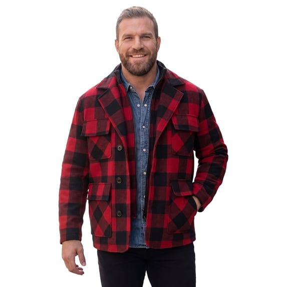KingSize Men's Big & Tall Multi-Pocket Wool Inset Jacket