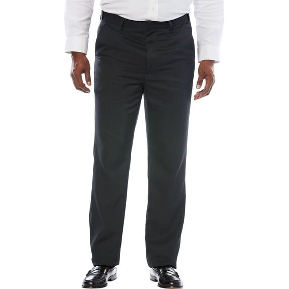 KingSize Men's Big & Tall KS Signature Collection No Hassle Classic Fit Expandable Waist Plain Front Dress Pants
