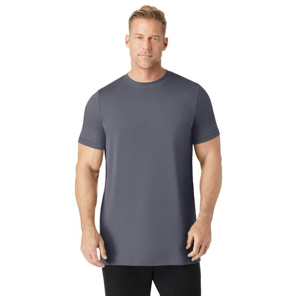 KingSize Men's Big & Tall No Sweat Longer-Length Short Sleeve Crewneck Tee