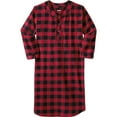 thumbnail image 1 of KingSize Men's Big & Tall Plaid Flannel Nightshirt, 1 of 6