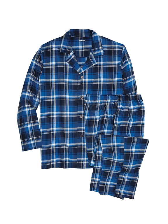Men's Big & Tall Plaid Flannel Pajama Set