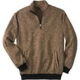 thumbnail image 1 of KingSize Men's Big & Tall Quarter Zip Fleece Sweater, 1 of 3