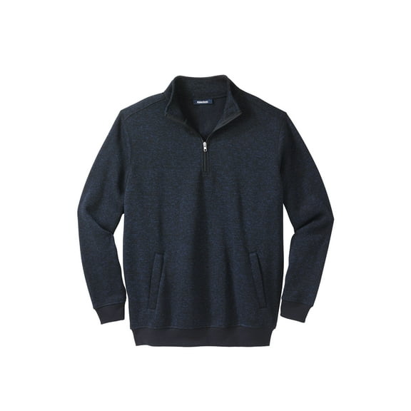 KingSize Men's Big & Tall Quarter Zip Fleece Sweater