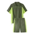 thumbnail image 1 of KingSize Men's Big & Tall Quarter Zip Short Sleeve Colorblock Tracksuit, 1 of 3