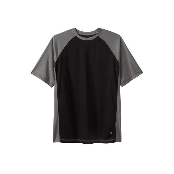 KingSize Men's Big & Tall Cling-Free Raglan Short Sleeve Swim Shirt