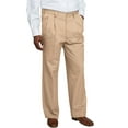 thumbnail image 1 of KingSize Men's Big & Tall Relaxed Fit Wrinkle-Free Expandable Waist Pleated Pants, 1 of 6