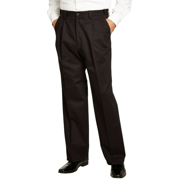 KingSize Men's Big & Tall Relaxed Fit Wrinkle-Free Expandable Waist Pleated Pants
