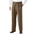 thumbnail image 1 of KingSize Men's Big & Tall Relaxed Fit Wrinkle-Free Expandable Waist Pleated Pants, 1 of 4