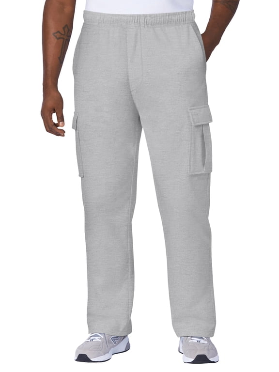 Men's Big & Tall Reverse Weave Cargo Pants