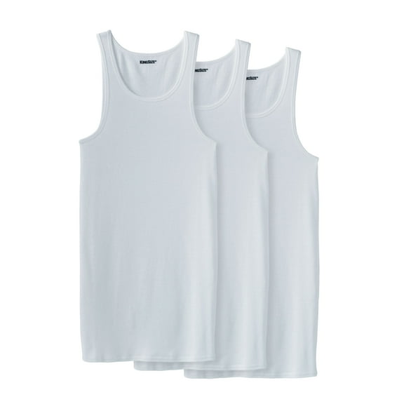 KingSize Men's Big & Tall 3-Pack Ribbed Cotton Tank Undershirt