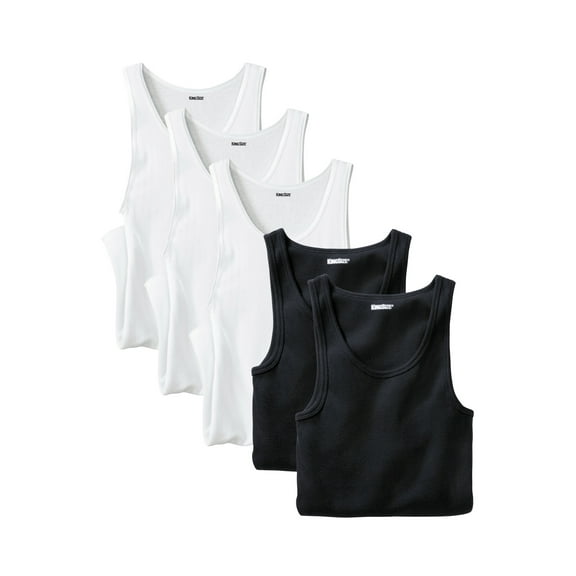 KingSize Men's Big & Tall 5-Pack Ribbed Cotton Tank Undershirt