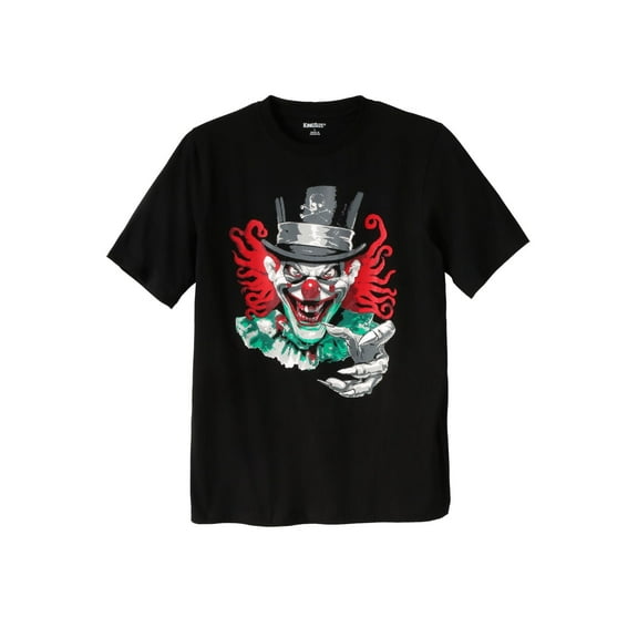 KingSize Men's Big & Tall Seasonal Graphic Tee - 5XL, Clown Attack