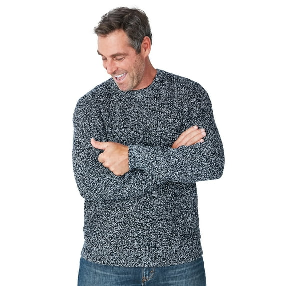 KingSize Men's Big & Tall Shaker Knit Crewneck Sweater