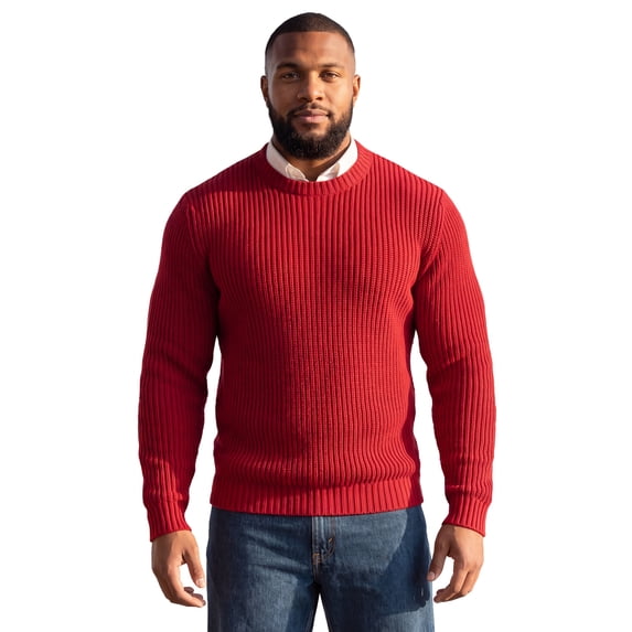 KingSize Men's Big & Tall Shaker Knit Crewneck Sweater