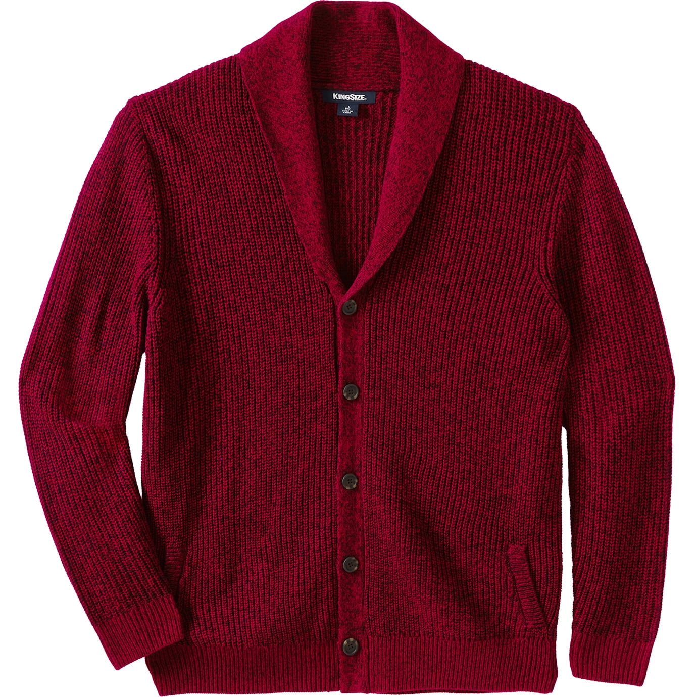 KingSize Men s Big Tall Shaker Knit Shawl Collar Cardigan Sweater Walmart