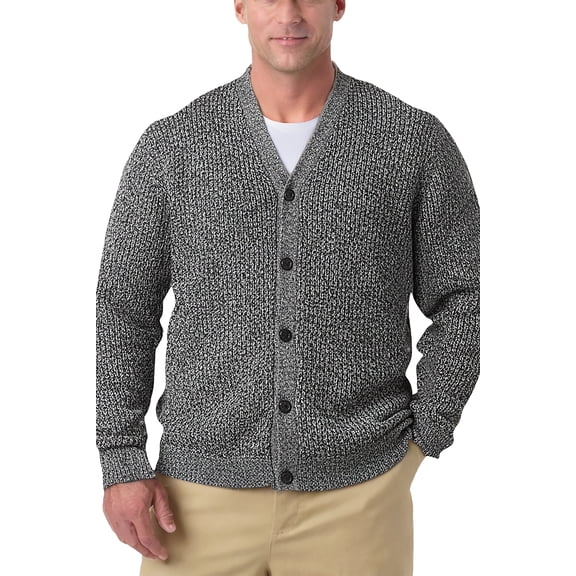 KingSize Men's Big & Tall Shaker Knit V-Neck Cardigan Sweater